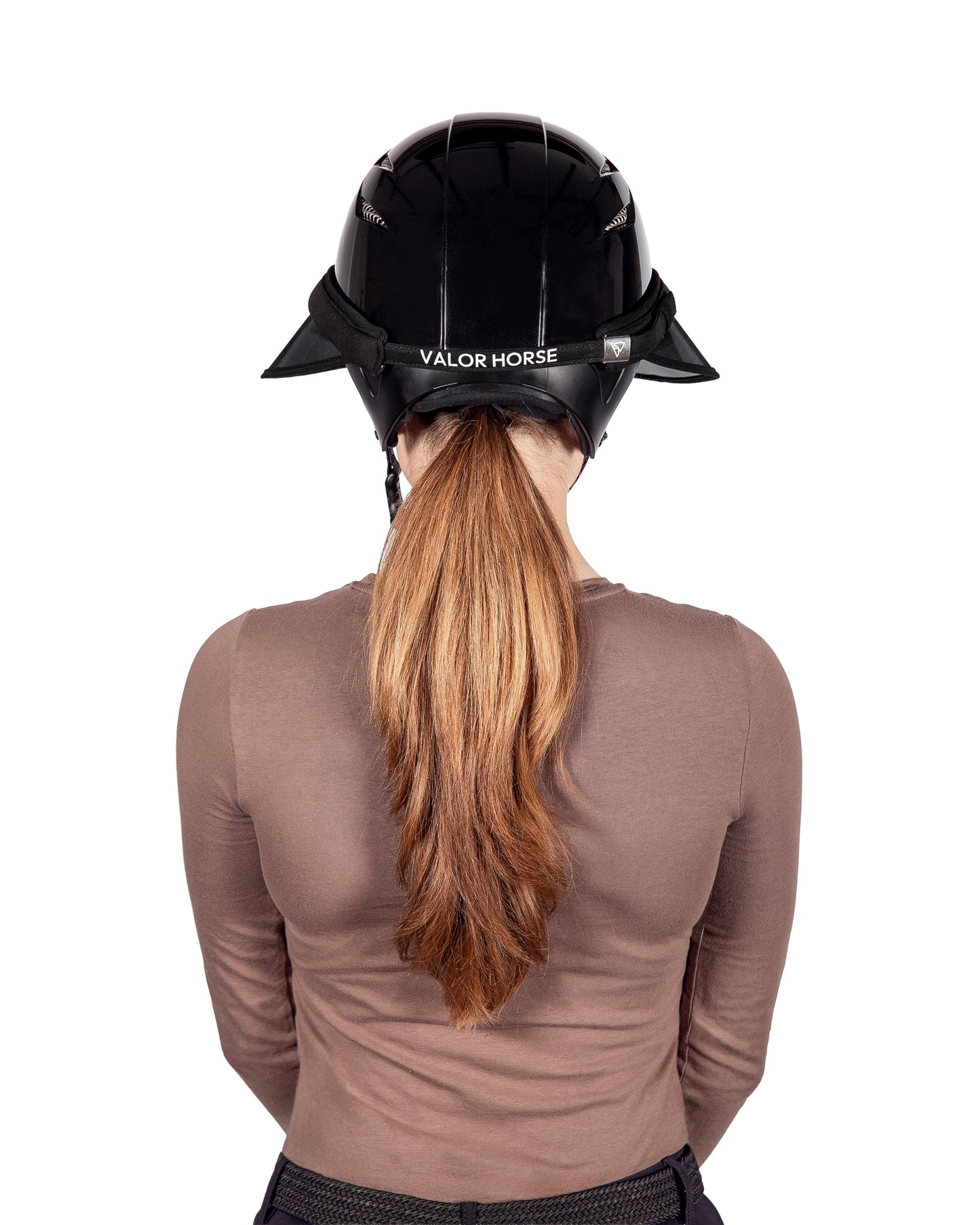 Black sun visor for equestrian helmet model MATTE